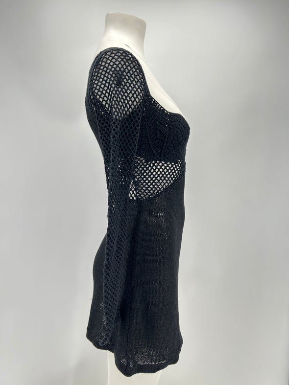 Robe en crochet noire