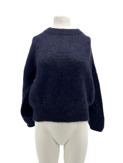 Pull bleu marine en mohair