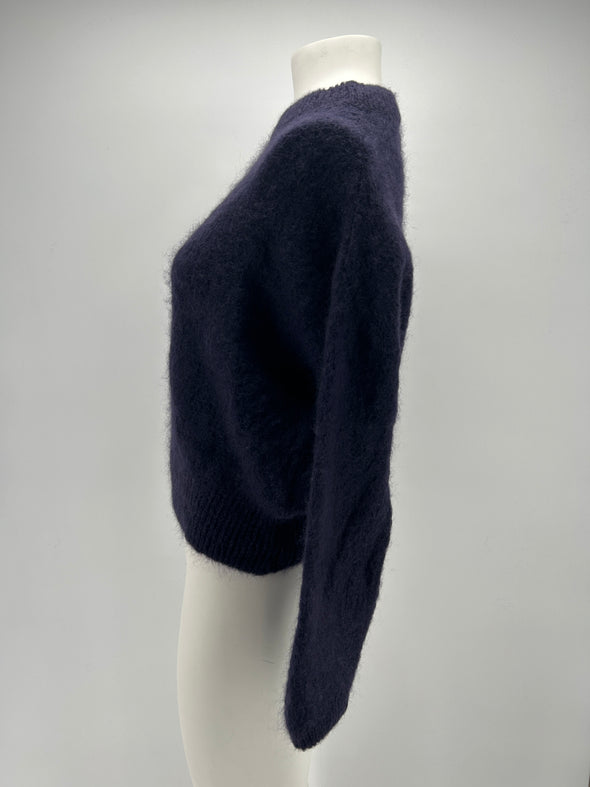 Pull bleu marine en mohair