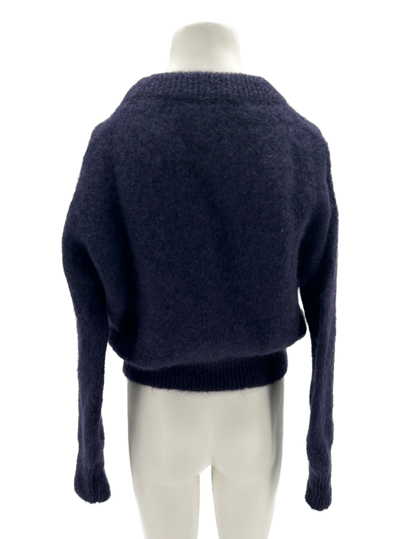 Pull bleu marine en mohair