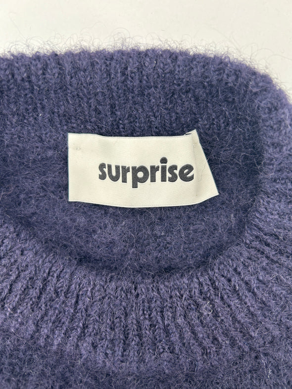 Pull bleu marine en mohair