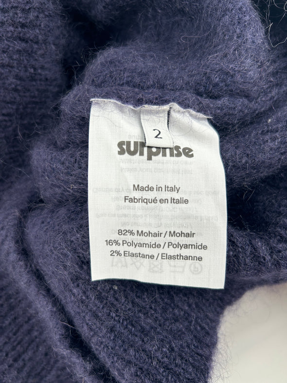 Pull bleu marine en mohair