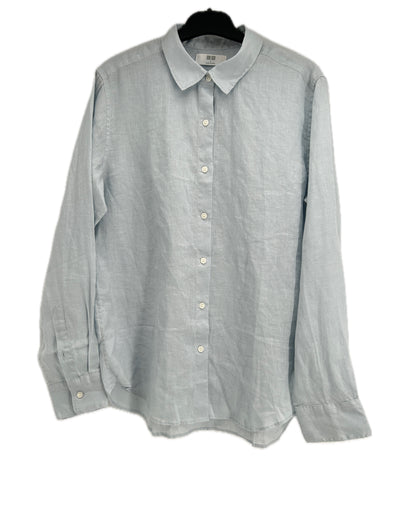 Chemise en lin bleue clair