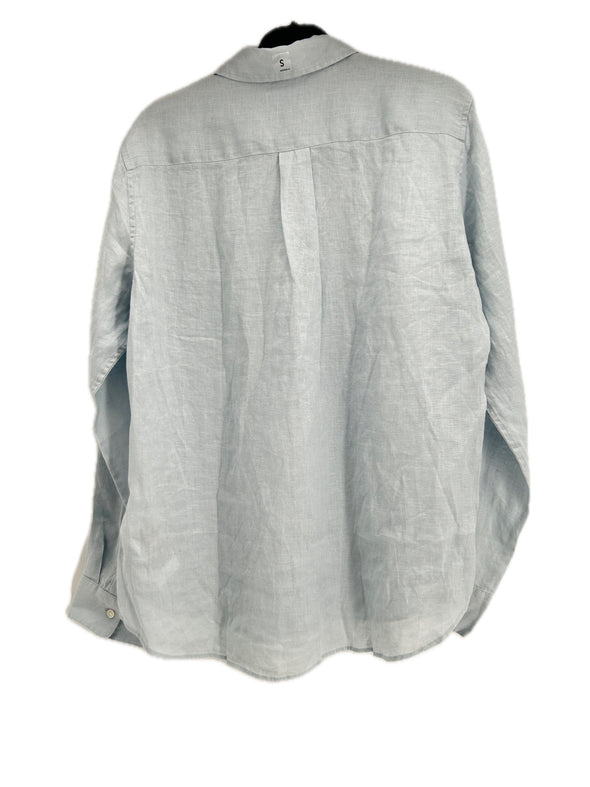 Chemise en lin bleue clair