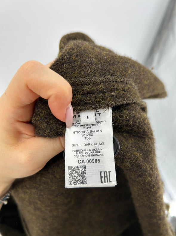 Veste en laine kaki