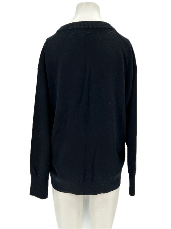 Pull noir en cachemire