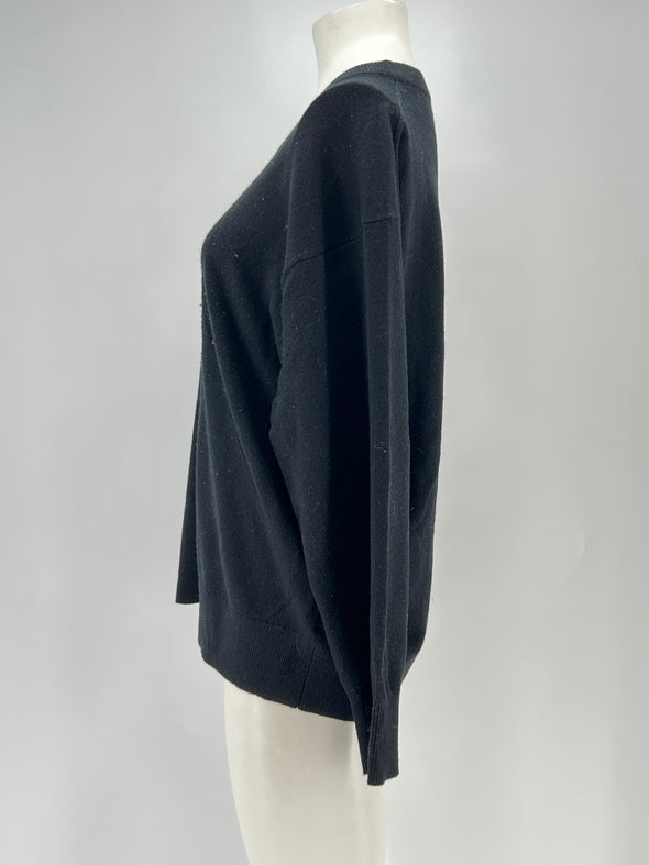 Pull noir en cachemire