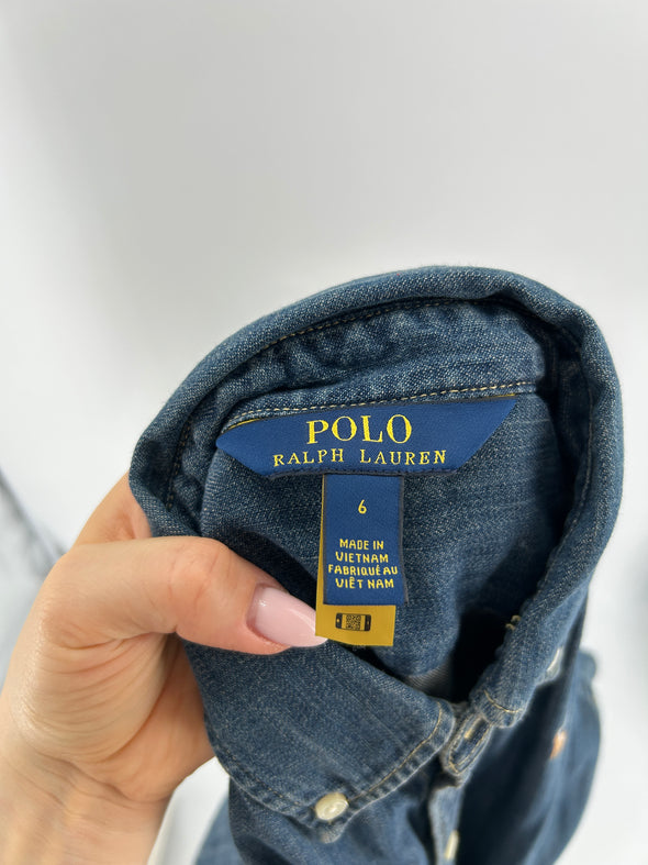 Robe en denim bleue