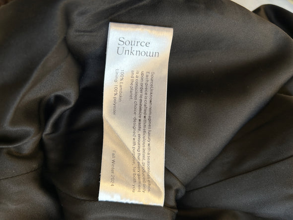 Veste en cuir marron