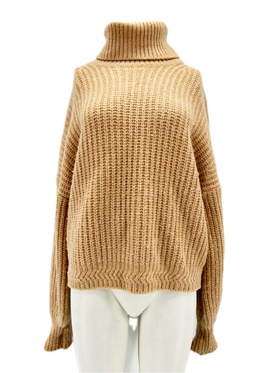Pull col roulé en laine "Balasana"