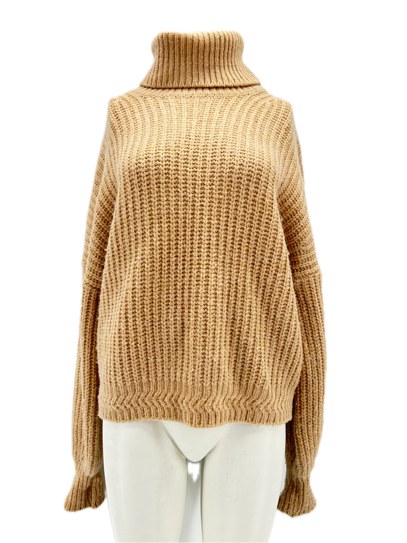 Pull col roulé en laine "Balasana"