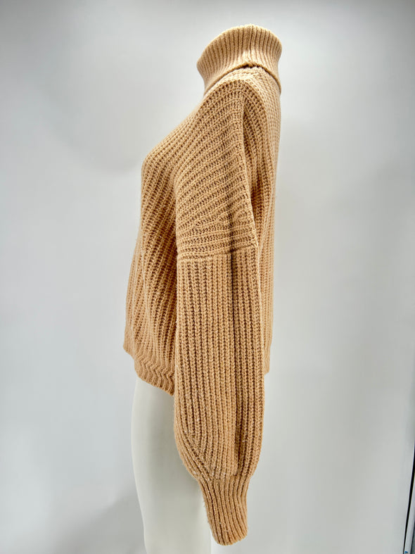 Pull col roulé en laine "Balasana"