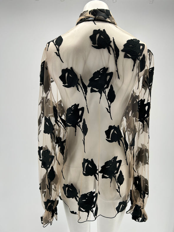 Blouse blanche et noire