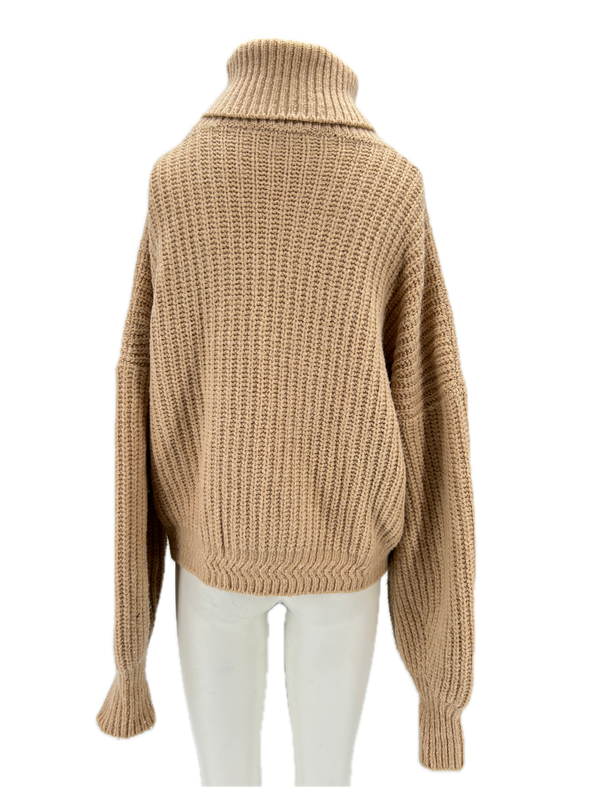 Pull col roulé en laine "Balasana"