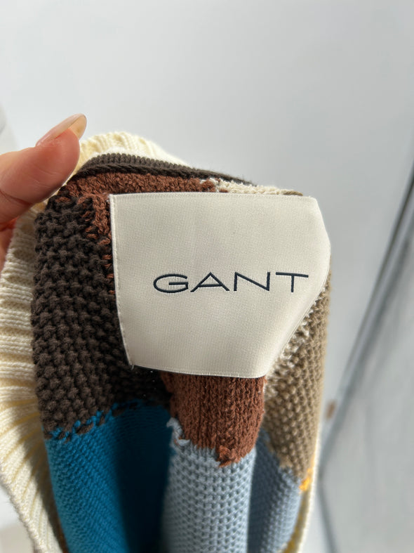 Pull sans manches à carreaux