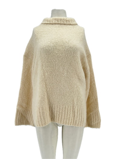 Pull écru en alpaga