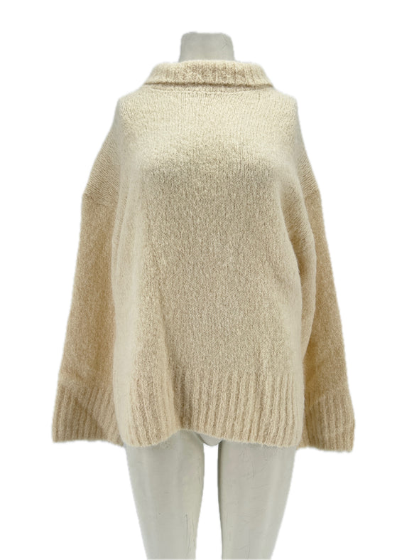 Pull écru en alpaga