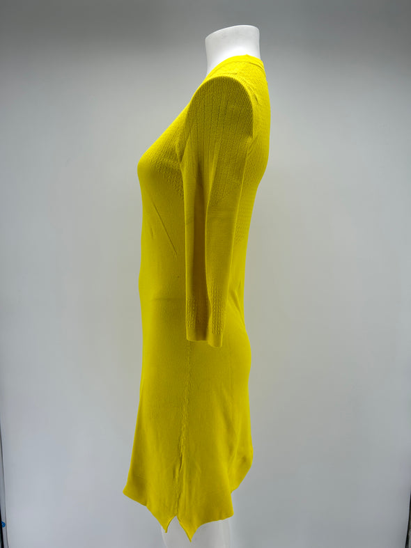 Robe jaune en maille