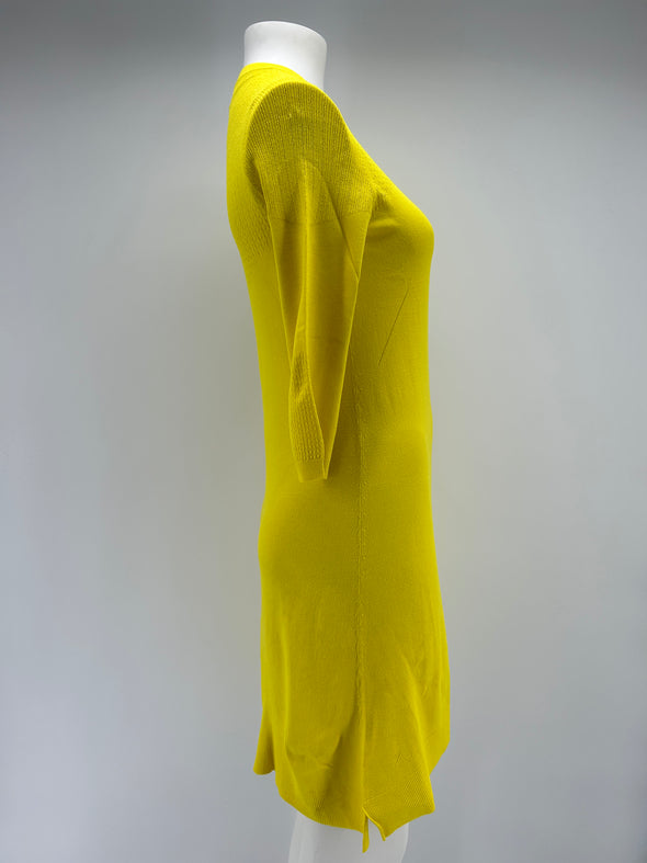 Robe jaune en maille