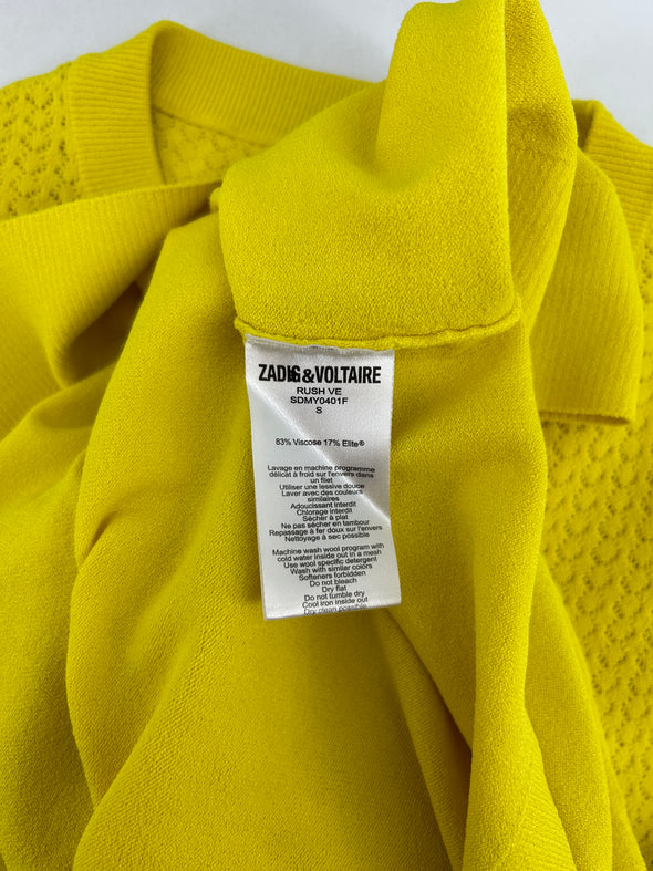 Robe jaune en maille