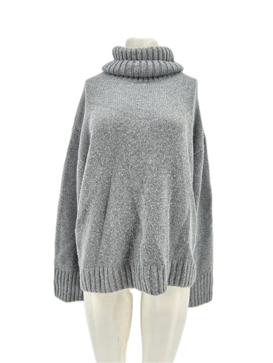 Pull gris en laine et cachemire