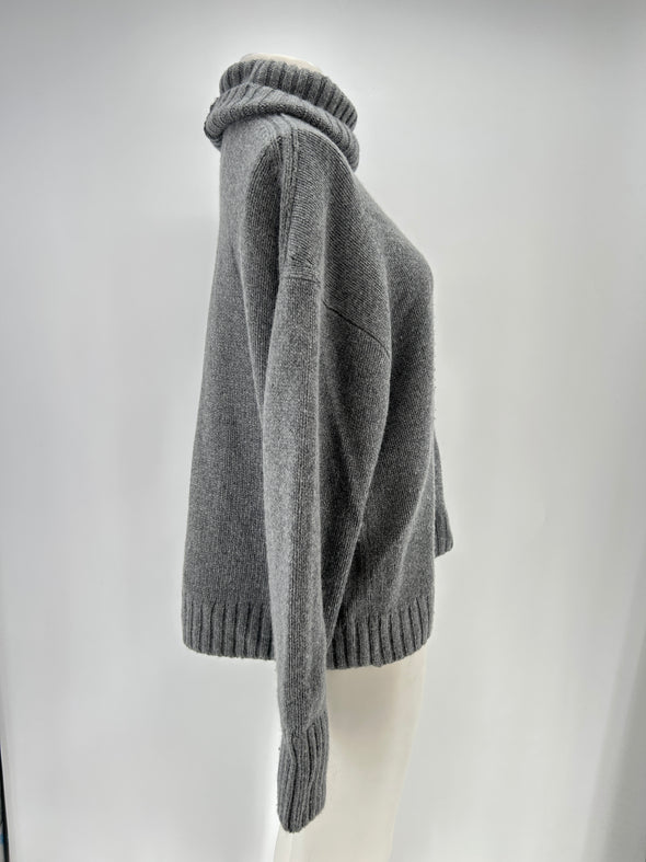 Pull gris en laine et cachemire