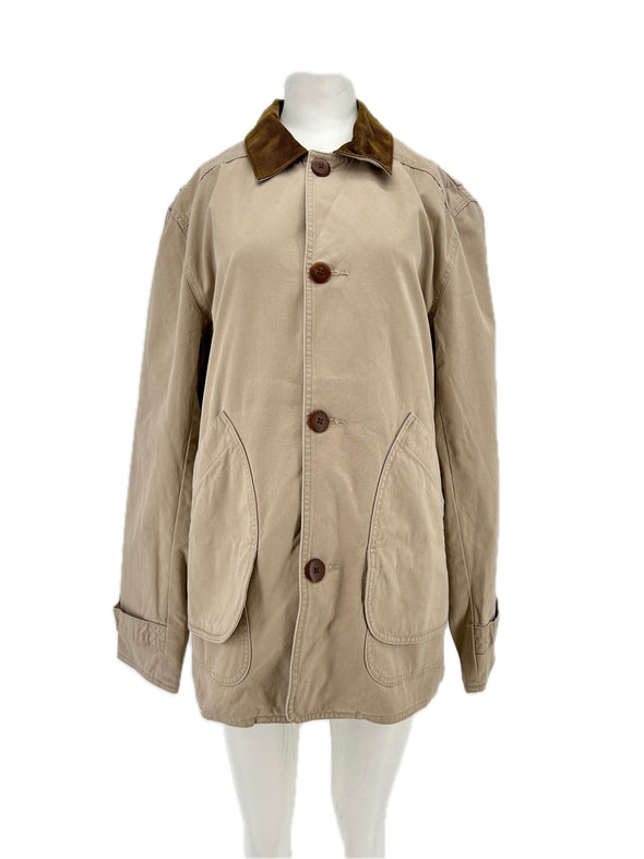 Veste marron avec col en velours