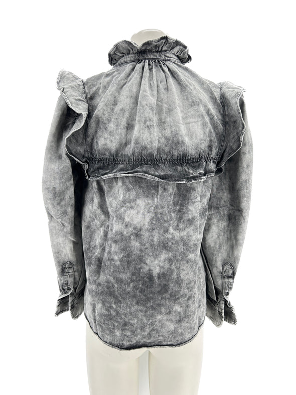 Blouse grise délavée