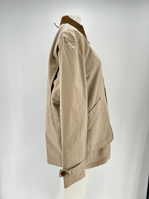 Veste marron avec col en velours