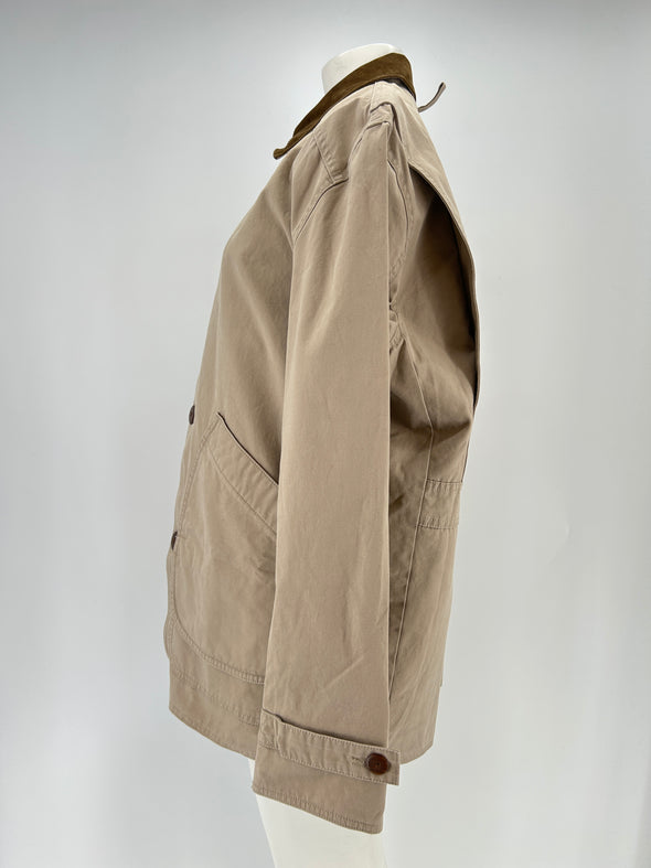 Veste marron avec col en velours