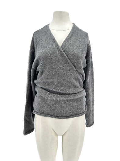 Cardigan cache cœur gris
