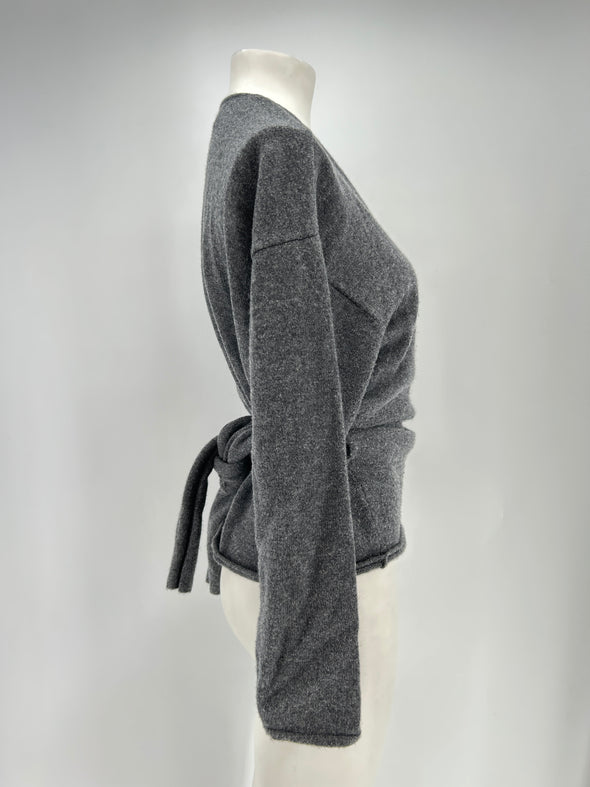 Cardigan cache cœur gris