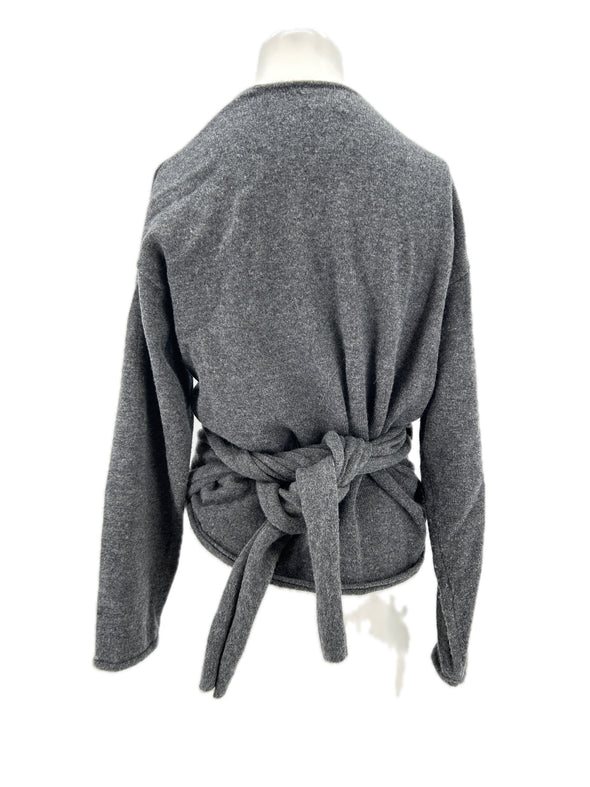 Cardigan cache cœur gris