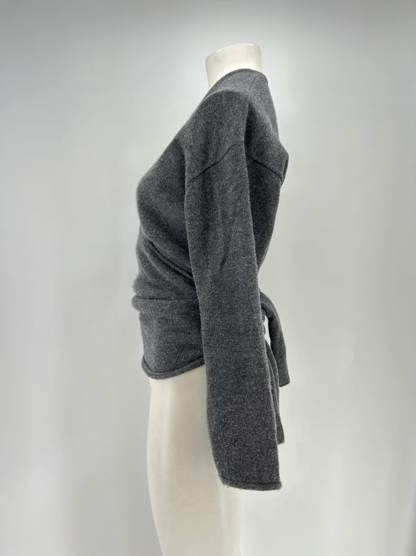 Cardigan cache cœur gris
