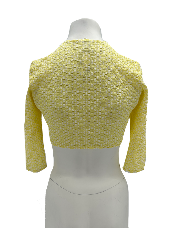 Top texturé Seersucker jaune