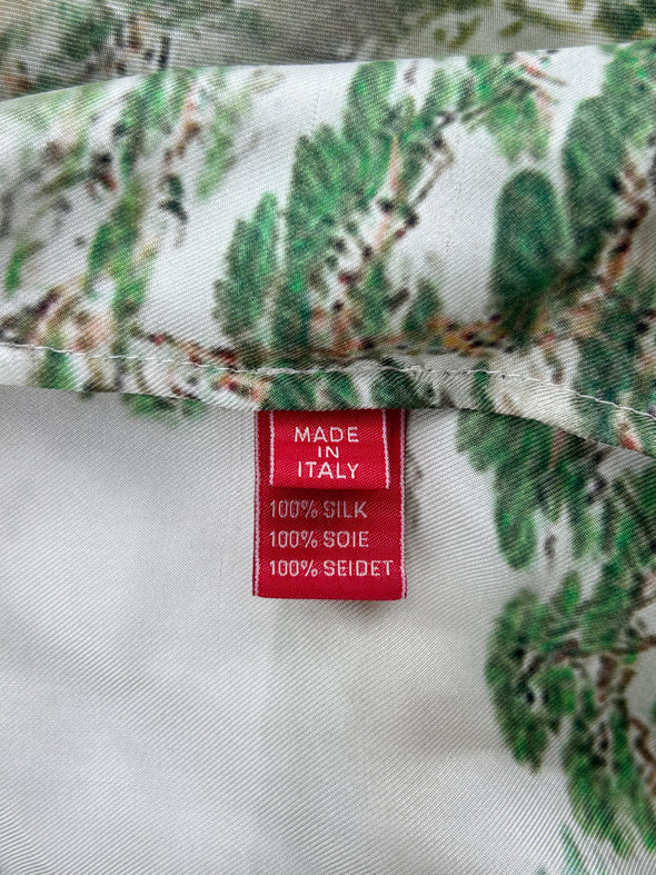 Kimono en soie imprimé motif japonais