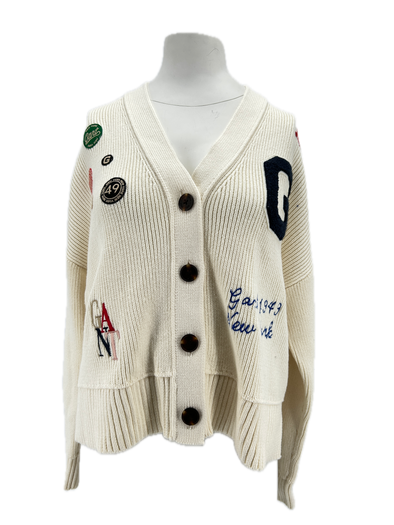 Cardigan écru Varsity