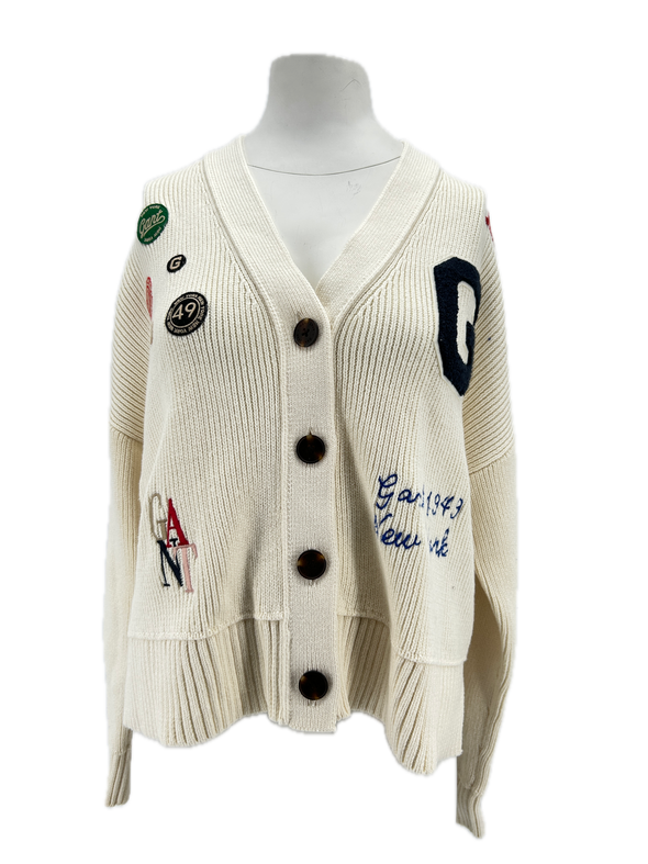 Cardigan écru Varsity