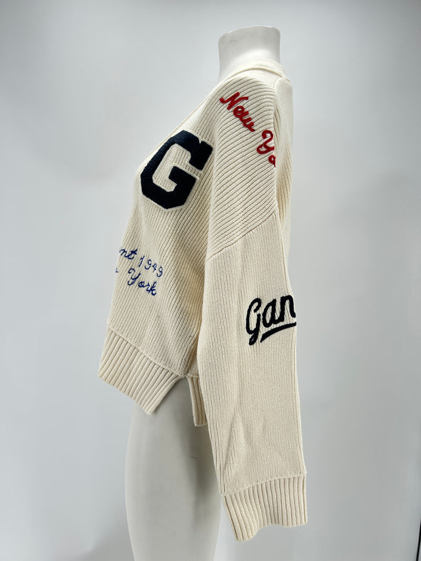 Cardigan écru Varsity