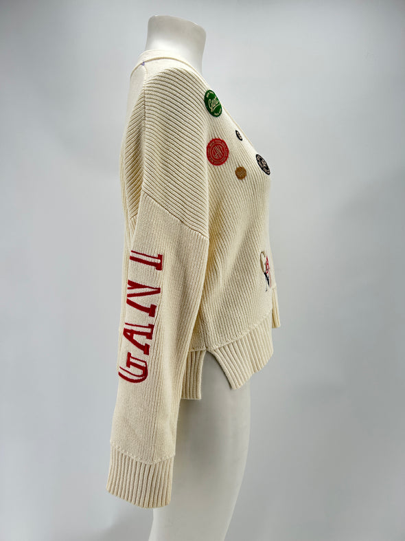 Cardigan écru Varsity