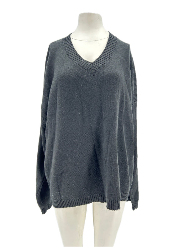 Pull noir en laine