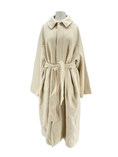 Manteau écru avec ceinture