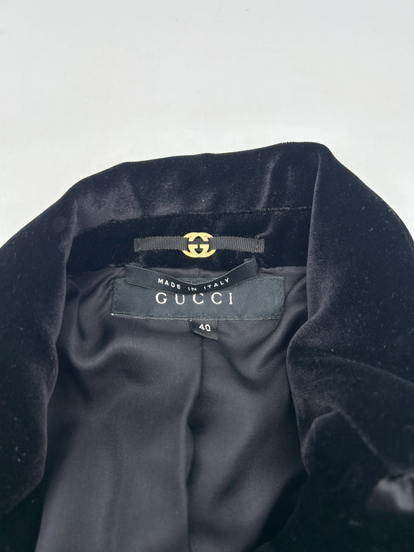Blazer en velours noir