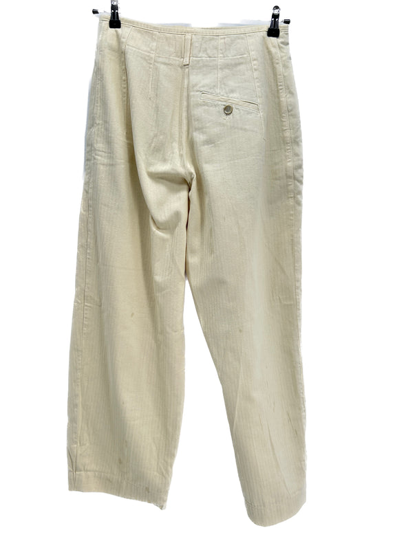Pantalon baggy écru