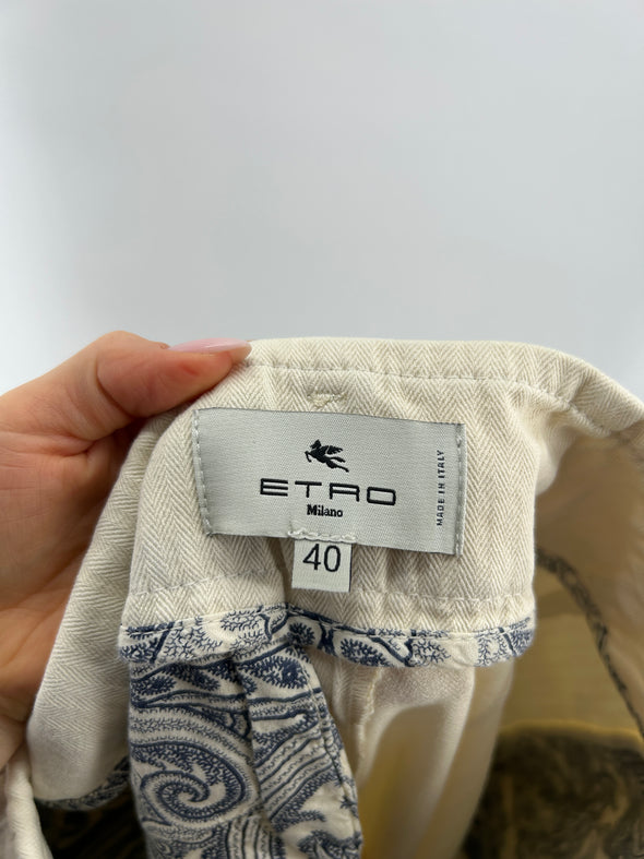 Pantalon baggy écru