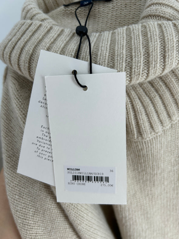 Pull col roulé en laine "William"