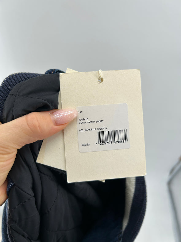 Veste Varsity en denim