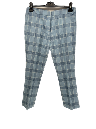 Pantalon bleu à carreaux