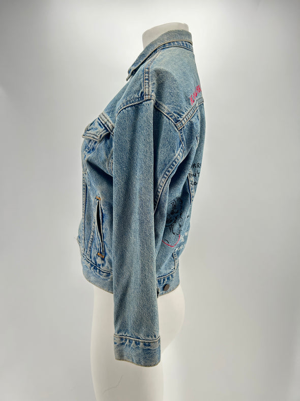 Veste en denim bleu