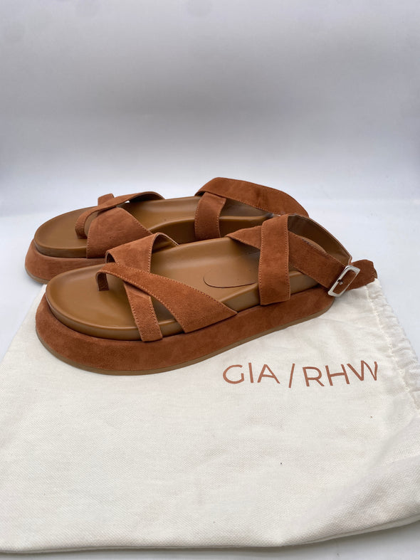 Sandales "Rosie 41" camel en daim